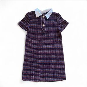 Zara tweed collared shift dress size XS